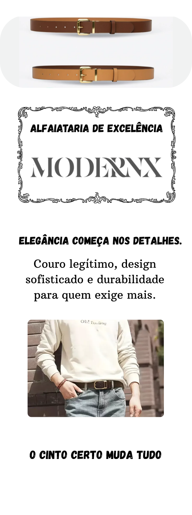 Cinto de Couro Leg&iacute;timo 